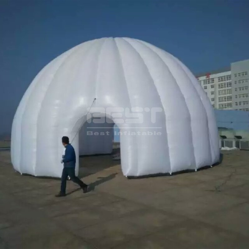 White Color Customized Size Inflatable Dome Tent