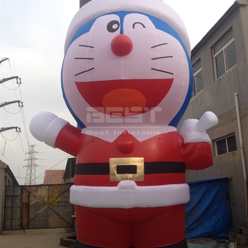 Christmas Inflatable Cartoon Doraemon 6m Heigth