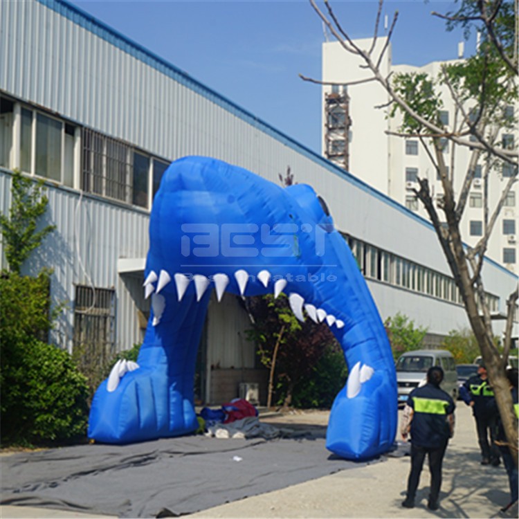 Event Decoration Inflatable Whale Shark Entrance Head Archway Inflatable Shark Mouth Arch Inflatable Arch For Party Entrance