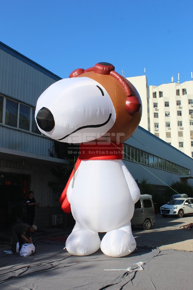 white inflatable cartoon snoopy outdoor decoration cartoon inflatable dog snoopy for sale