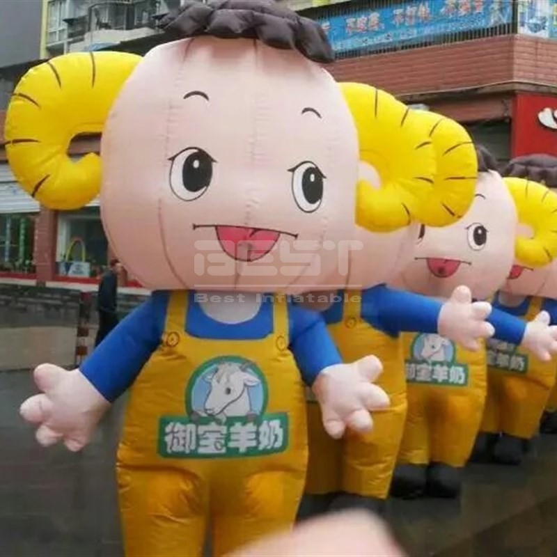 Advertising Cartoon Inflatable Characters Customized Animal Cartoon Walking Inflatable Sheep Doll Custom