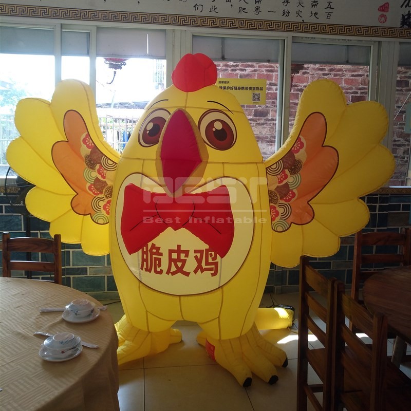 Advertising Mascot Cartoon Inflatable Chicken Figure Blow Up Animals Doll For Sale