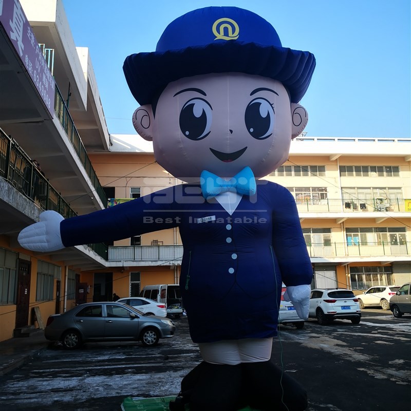 new design giant Inflatable advertising Policeman Character wearing police uniform for Customized service