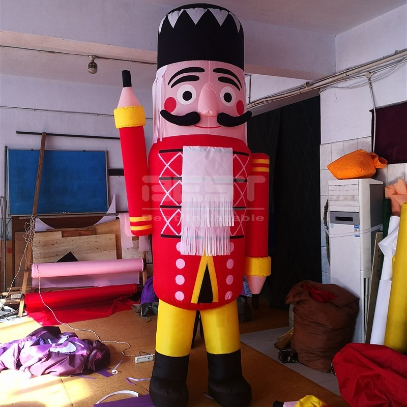custom Christmas mascot cartoon custom inflatable Nutcracker inflatable soldier