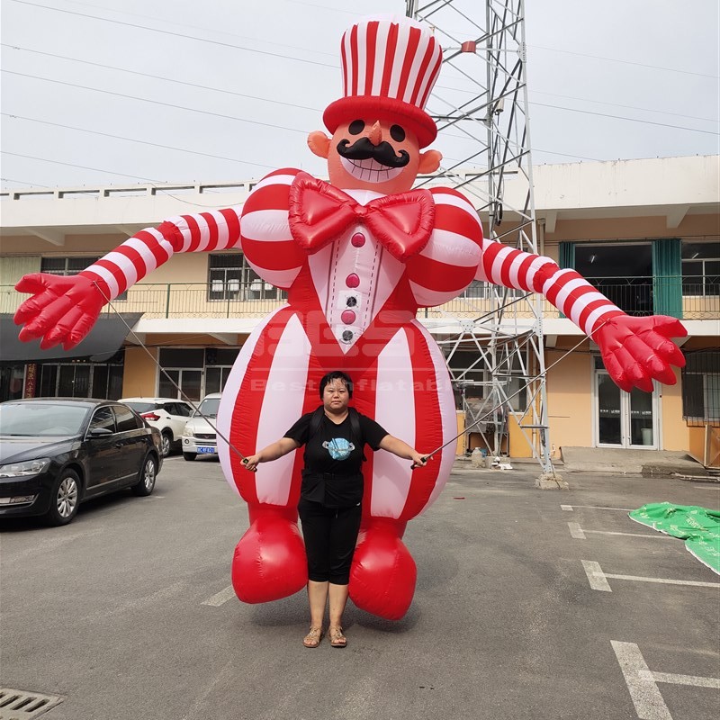 Commercial walking Joker Model Amusement Park Inflatable Dolls Dress up Cartoon Long Legged Dancers Bar Clap Play