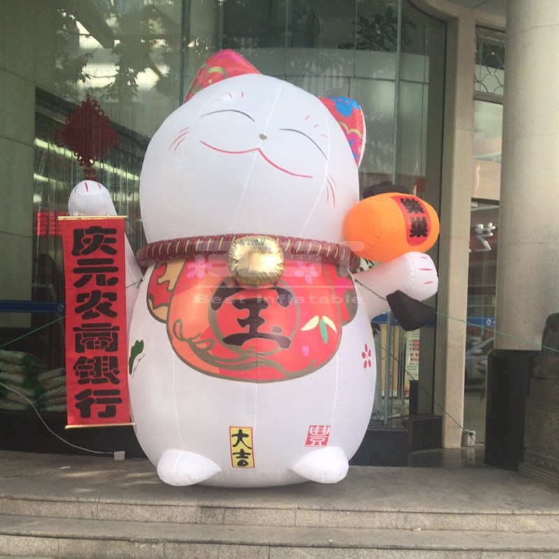 Customized Logo Inflatable Maneki Neko Inflatable Lucky Cat for Advertising