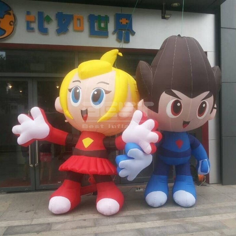 Huge giant blow up inflatable cartoon doll for OEM customize high quality inflatable boy girl and boy