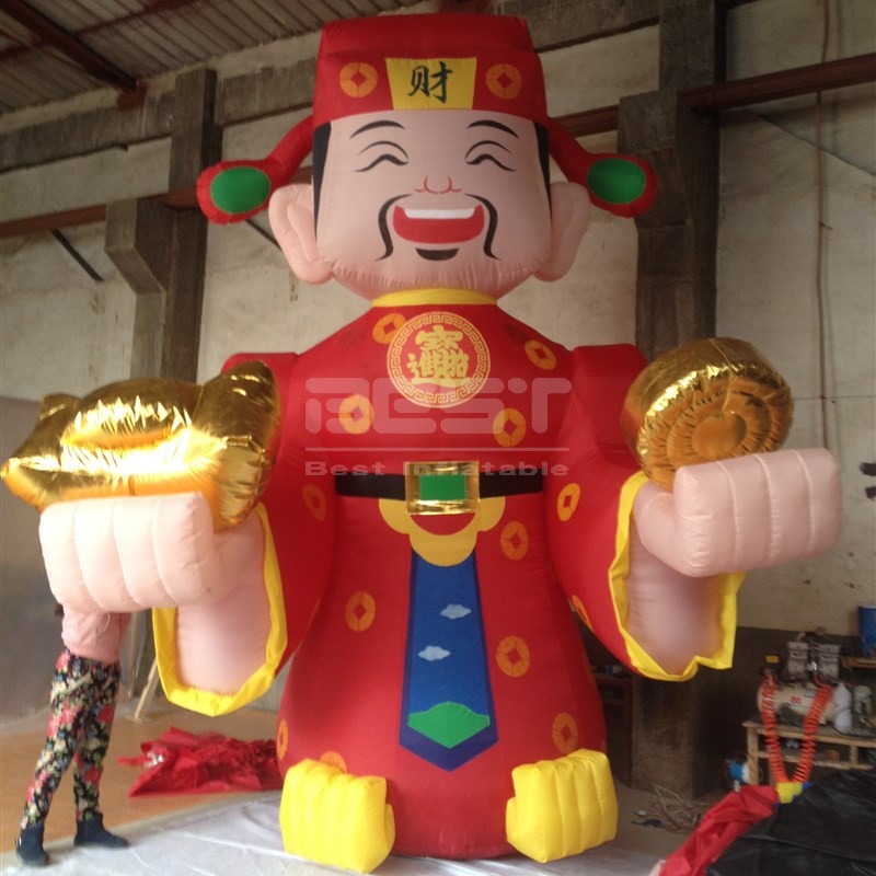 Chinese New Year Inflatable Decoration Balloons,Inflatable God of Wealth Character for Festival Decoration