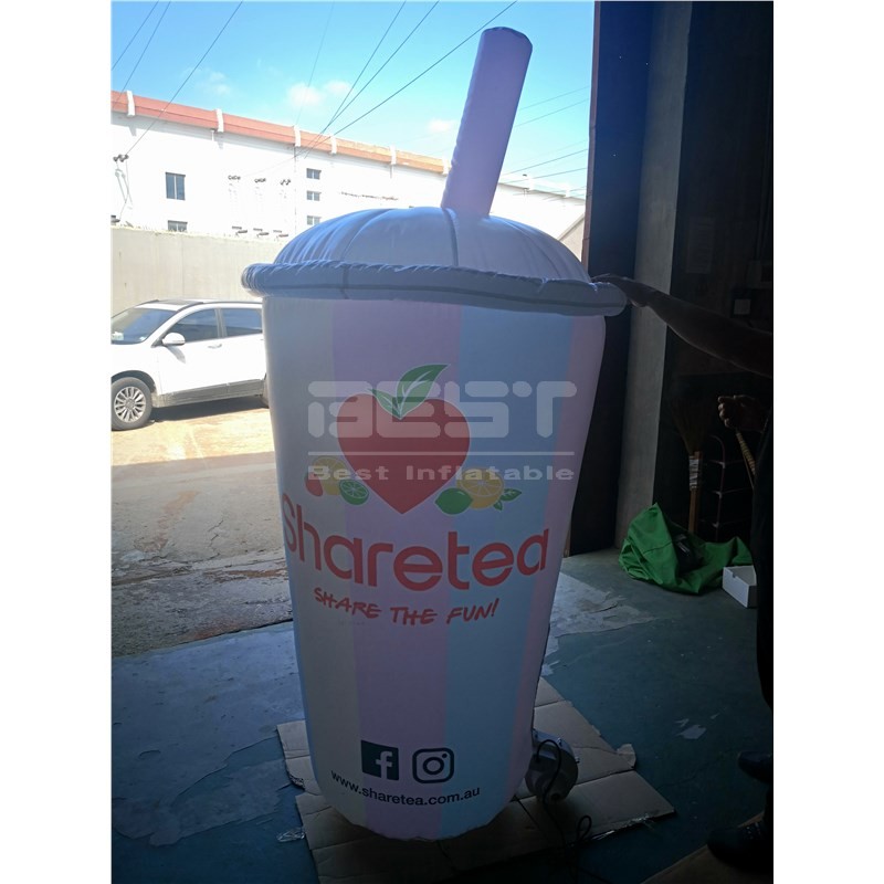 Customized size Giant advertising large inflatable milkshake milk tea coffee cup model for event promotion Inflatable cup