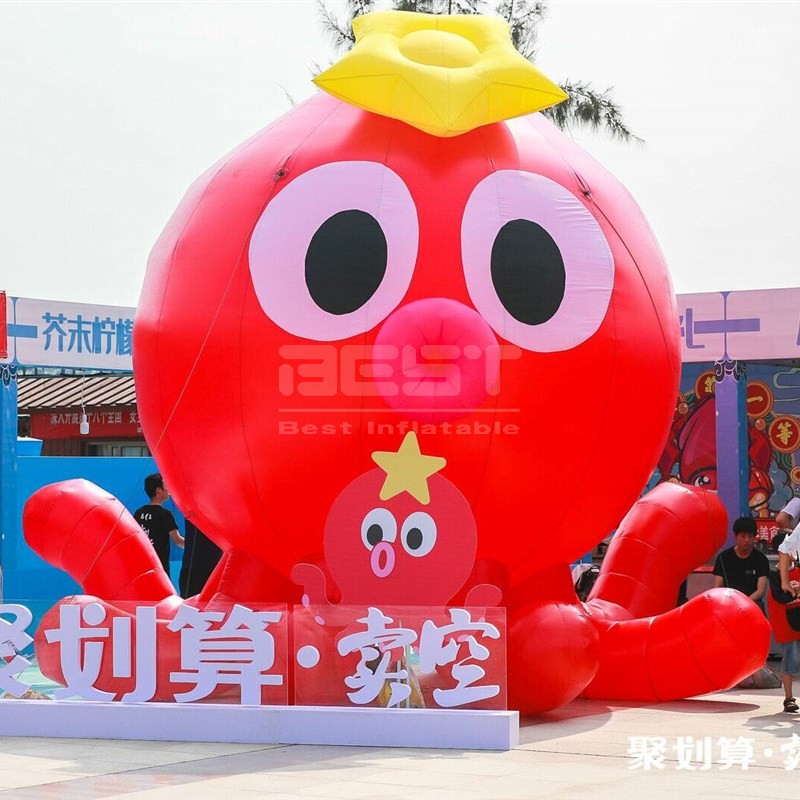 Oxford Outdoor big Advertising custom Inflatable design Animal Cartoon mascot model octopus balloons for inflatable advertisings