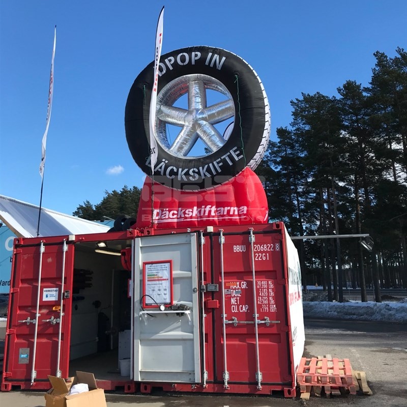 Custom Made Advertising Inflatable Tire Balloon For Events