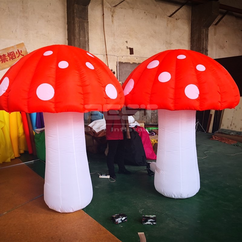 Outdoor Inflatable Mushroom Decorative Led Lighting Inflatable Mushroom For Outdoor Stage Decoration