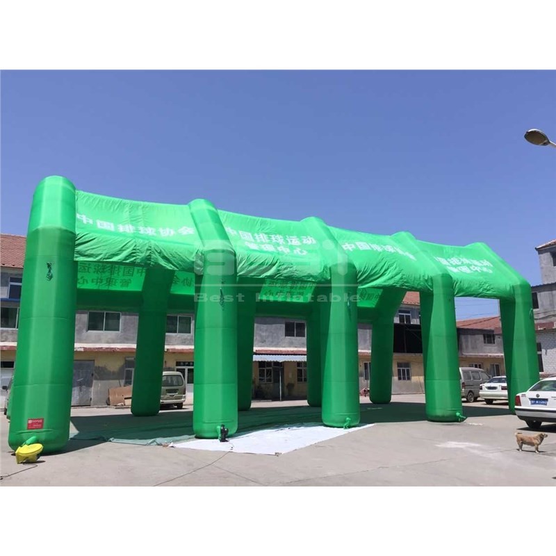 Exhibition events sports custom printing promotional air canopy marquee gazebos 6 legs air inflatable tents
