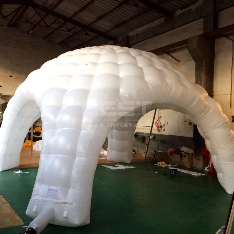 White Color inflatable 4 legs inflatable spider dome cube tent for event