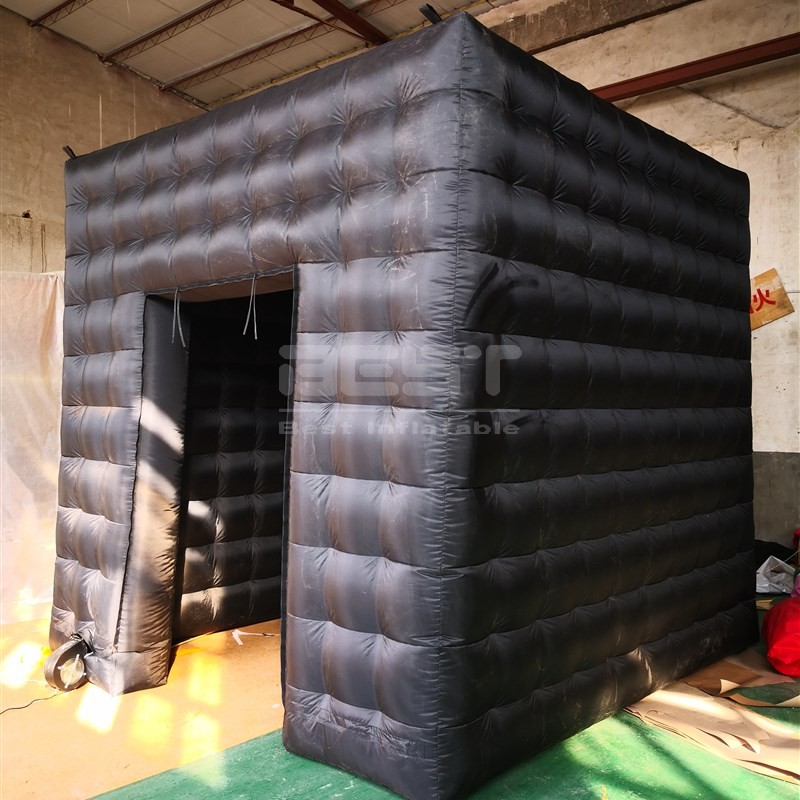 Inflatable Air Cube Tent Inflatable Black Tent House for Event Party Show Business/Private Use