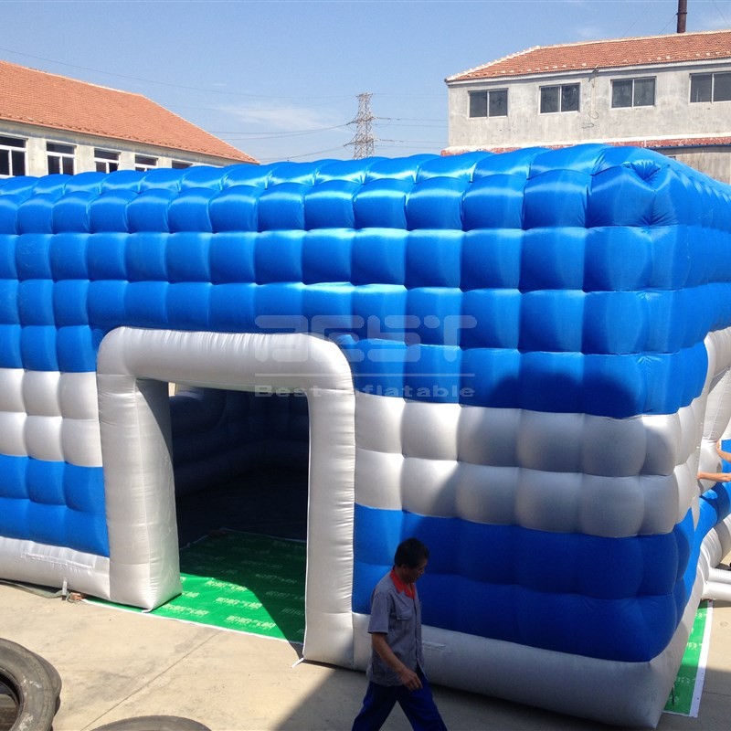 Inflatable Cube Blue Tent Exhibition Booth Tent