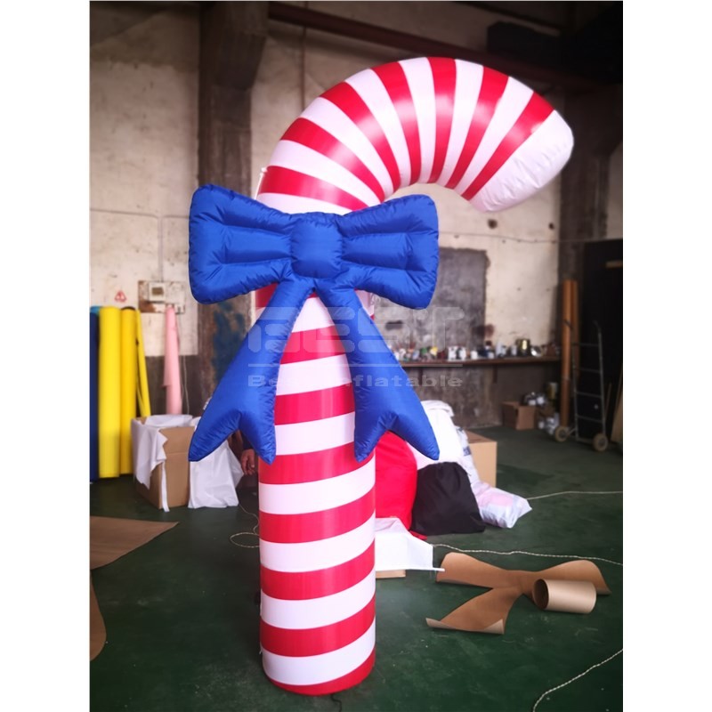 Christmas Inflation Walking Sticks Stripe Xmas Party Supplies Giant Christmas Crutches Candy Crane For Festival Inflatable Toys