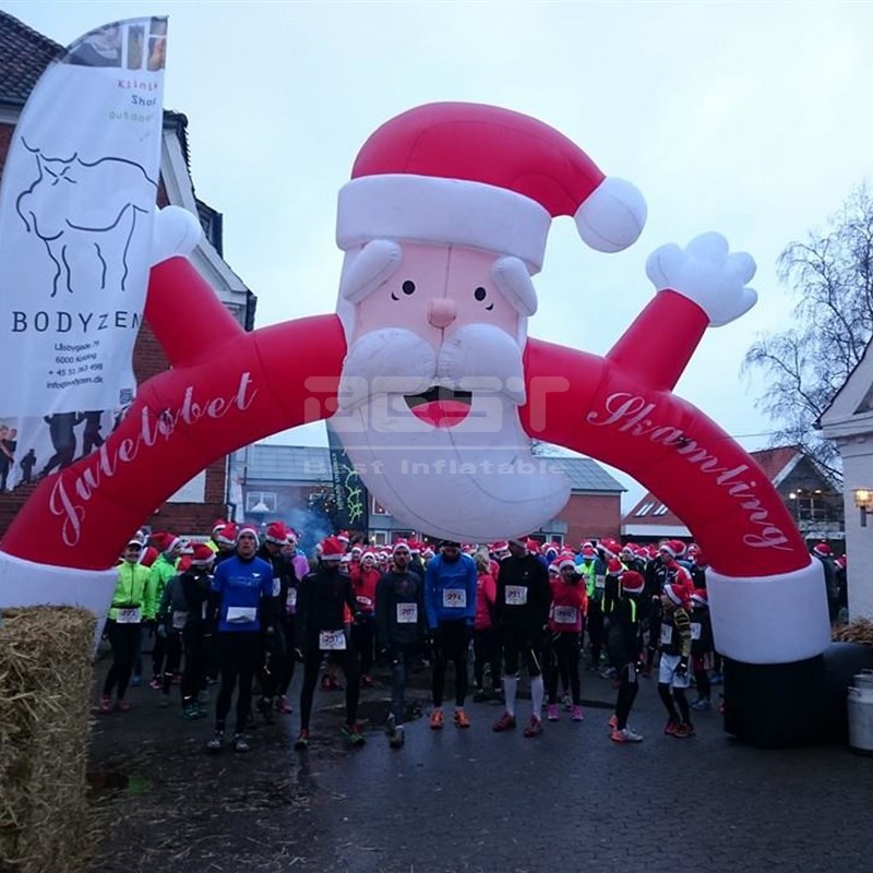 Christmas Decoration Inflatable Archway Santa Claus Christmas Arch for Sport Event