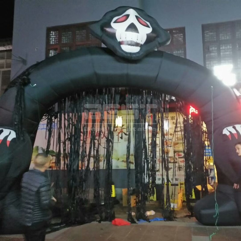 Inflatable Halloween air model Lights Ghost Air model Ivory horror eyeballs Decorate inflatable pumpkin Skull arch