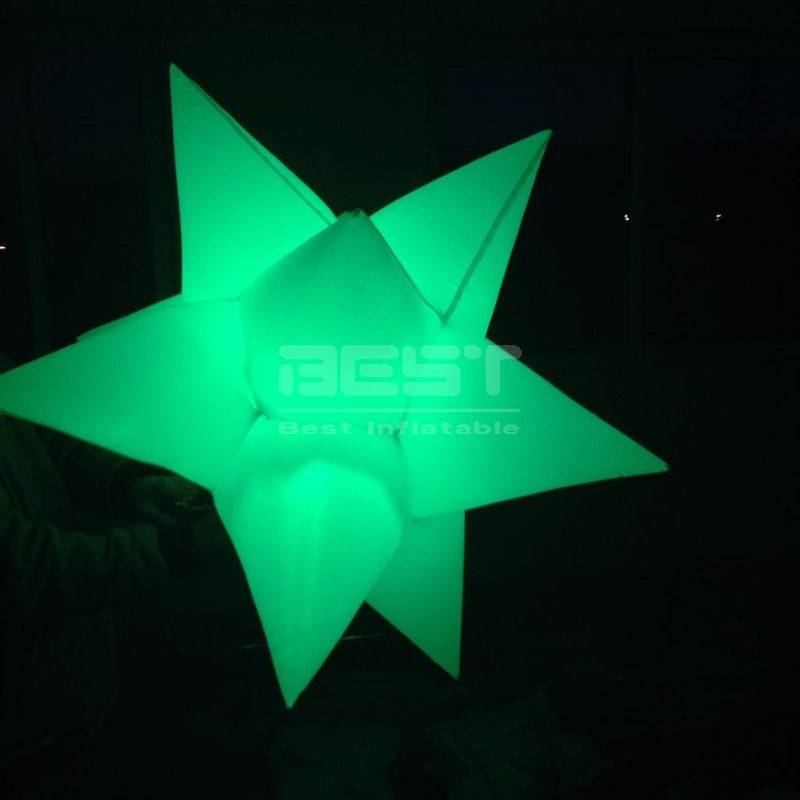 Changing Led Inflatable Stars Balloon Wedding Club Party Decoration Hanging Lighting Inflatables Star
