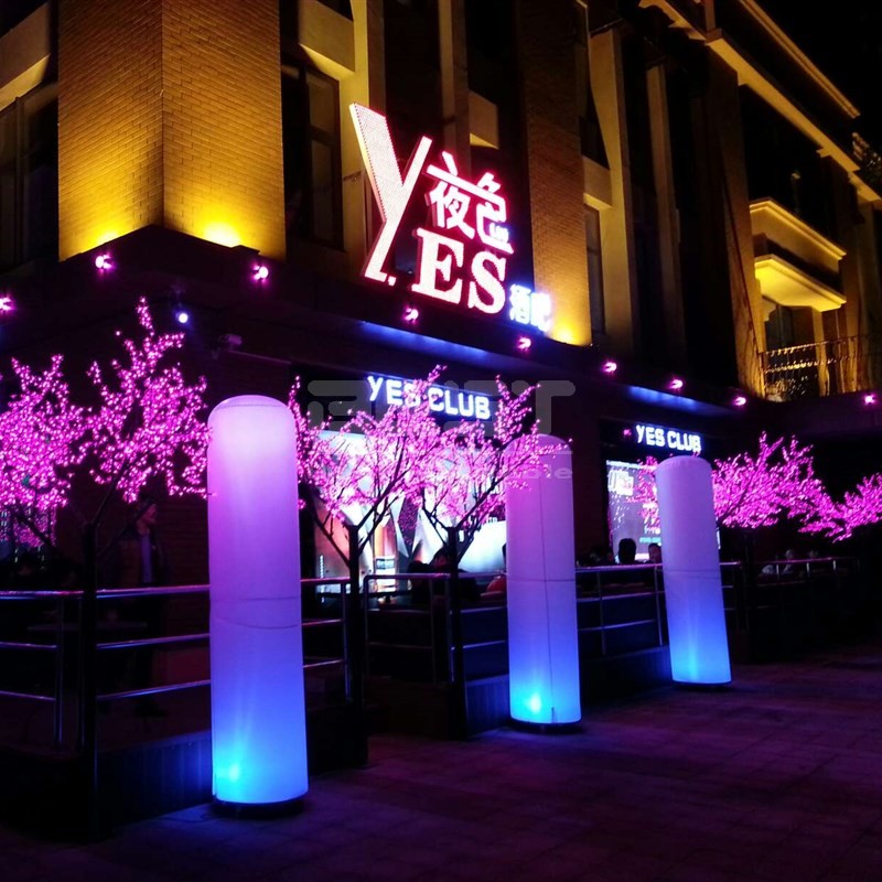 Wholesale Advertising Event Decoration Air Cone Inflatable inflatable tusk with lights hot sale inflatable led light column