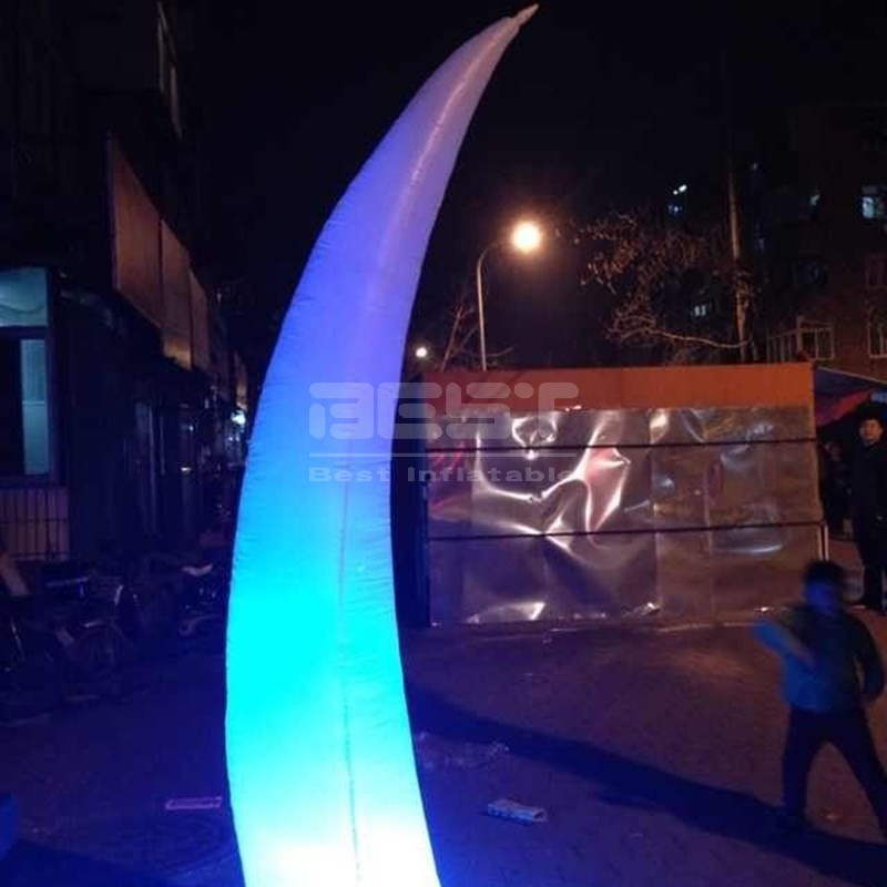 Custom Shaped Color Changing LED Inflatable Pillar Air Cone Decorative Hanging Column