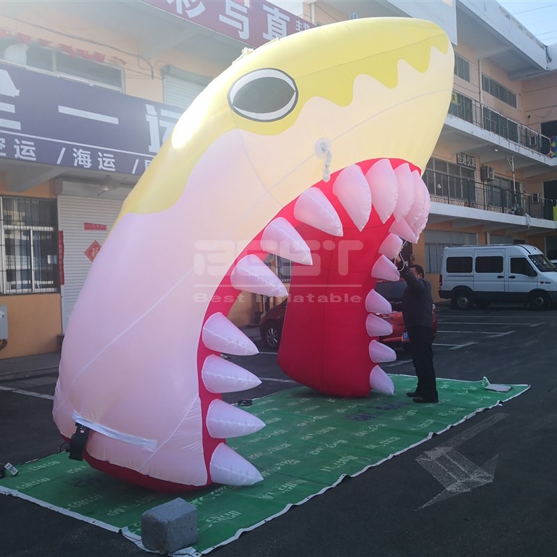 Animal Archway Inflatable Shark Mouth Arch Inflatable Arch For Event Entrance