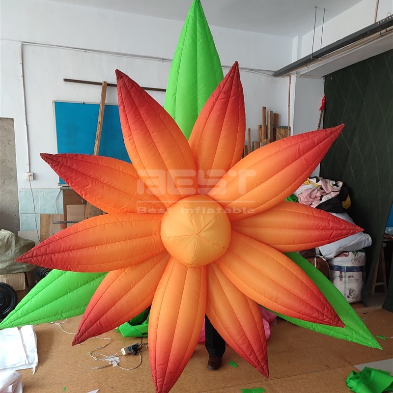 Best selling inflatable flower wedding with LED light for decoration