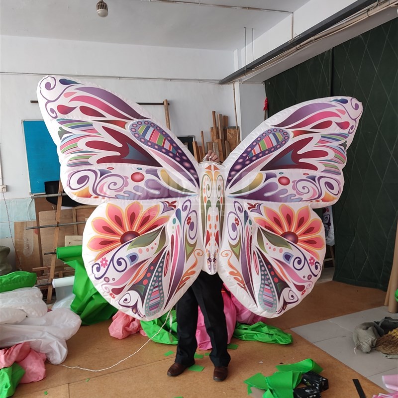 Attractive High Quality Background Giant Inflatable Butterfly For Event Stage Decoration