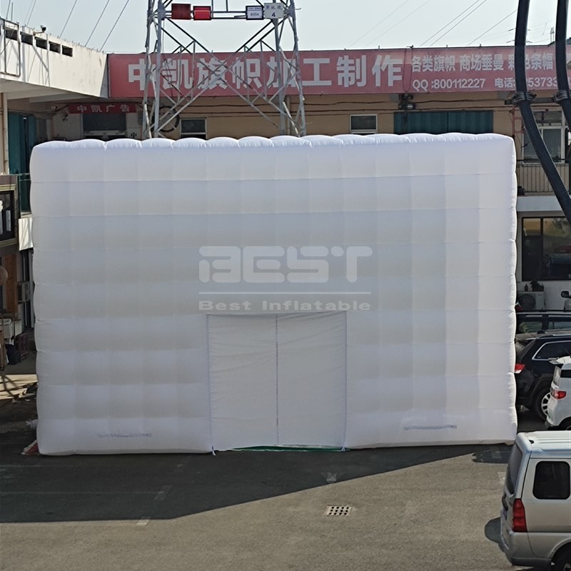 New arrival PVC material air blow up tent Inflatable white tent nightclub outdoor inflatable square tent for sale