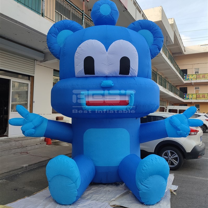 Multiple Color Inflatable Blue Bear Costume Adult Full Body High Quality Animal Character Blow Up Suit for Entertainments