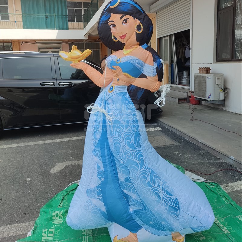 Factory customized inflatable Allah magic lamp Jasmine princess for girls party decoration