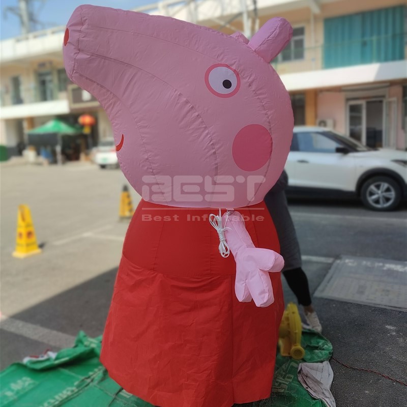 Custom Peppa Pig Character Inflatable Pig Animal Cartoon Model For Sale