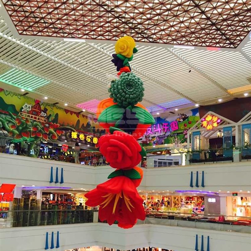 Flower Theme Decorated Inflatable Flower Chains Beautiful Inflatable Flowers Tulip Roses For Party