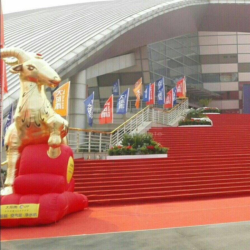 High quality giant inflatable gold sheep inflatable goat model for advertising poster print