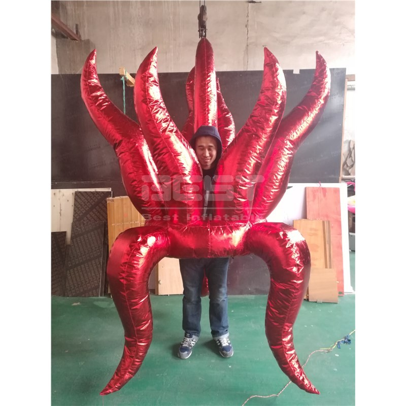 Parade Performance Walking Inflatable Tentacle Costume Wearable Blow Up Wings Balloon For Event Show