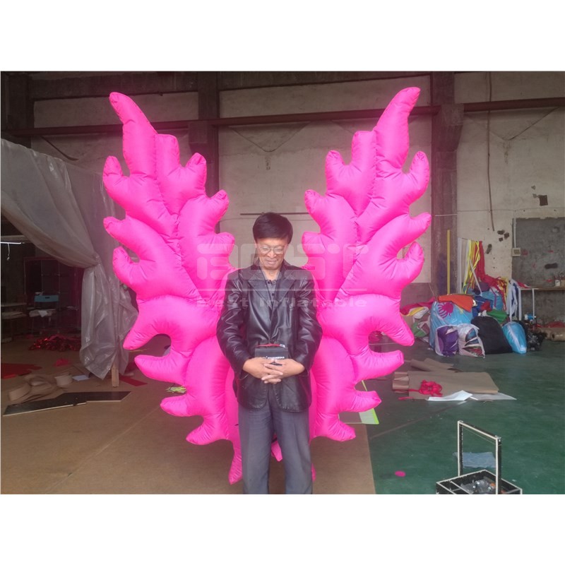 Parade Holiday Walking Performance Costume Stage Props Inflatable Pink Butterfly Wings