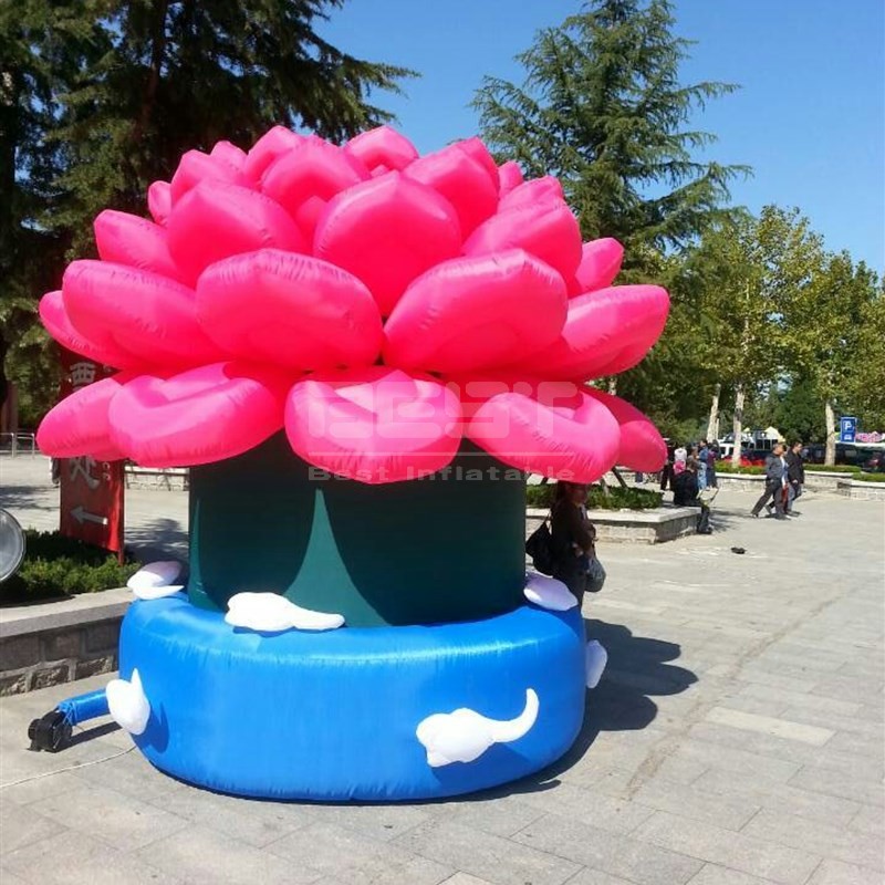 Customized size outdoor inflatable flower advertising model giant flower inflatable lotus for events decoration