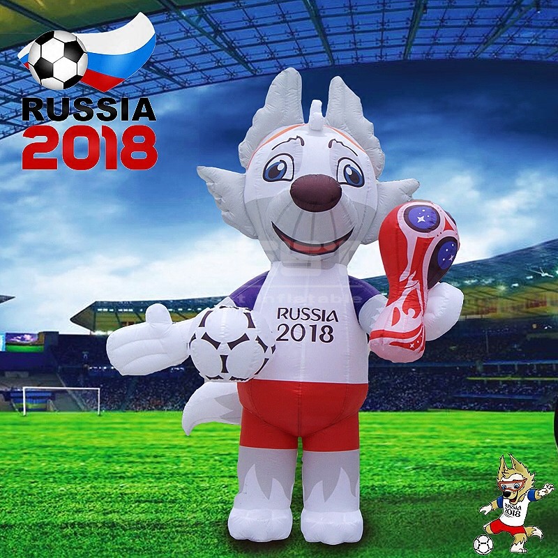 Big giant Advertising Custom Design Inflatables Cartoon Colorful cartoon mascot Russia 2018