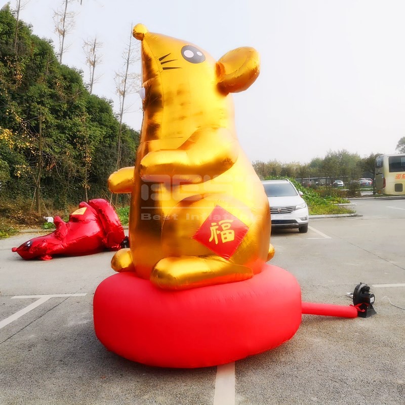 Lovely inflatable mouse costume advertising rat costume for new year decoration