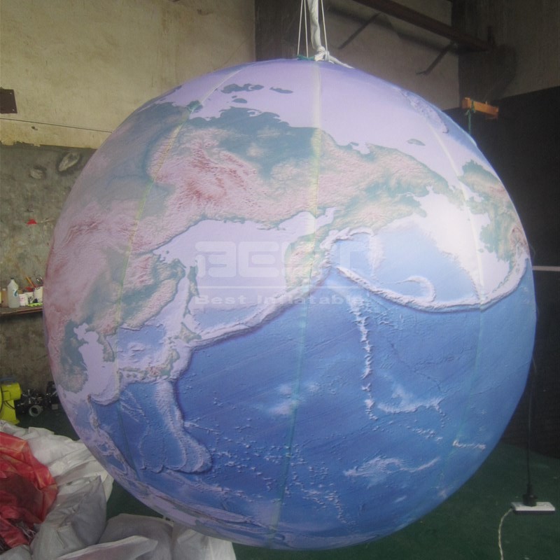 Giant Inflatable Earth Inflatable Planet Balloon For Themed Decoration Inflatable Earth Globe Planet with Light