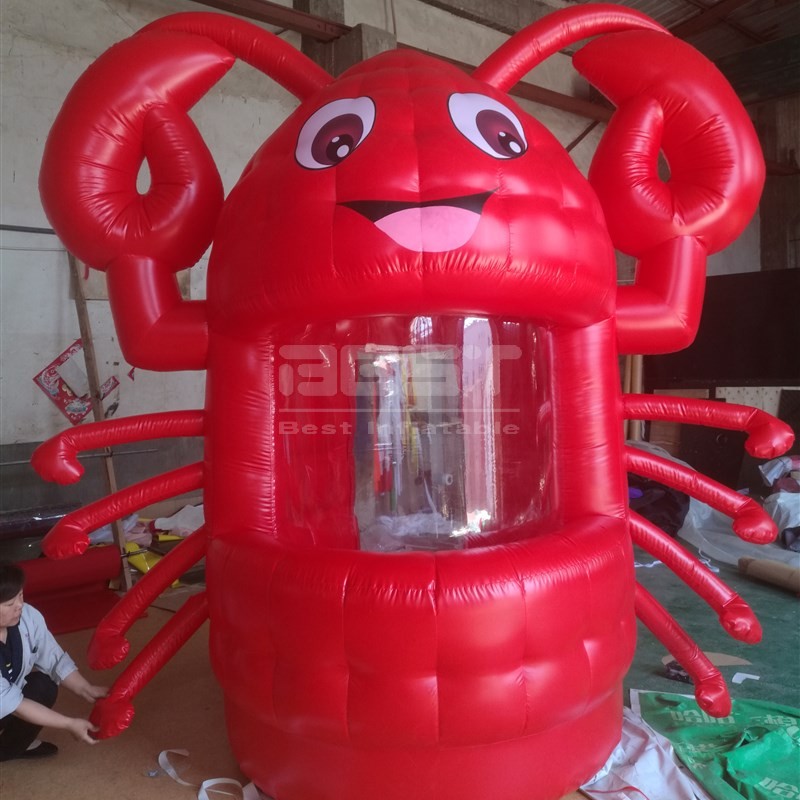 Cash grabbing money crayfish machine game money grab machine Booth Game Inflatable Money Flying For Event
