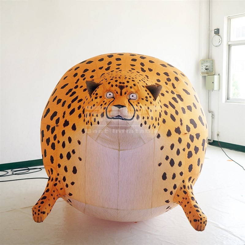 3500 inflatable decorative lighting fat leopard Shopping mall decorative inflatable cute leopard wild animal