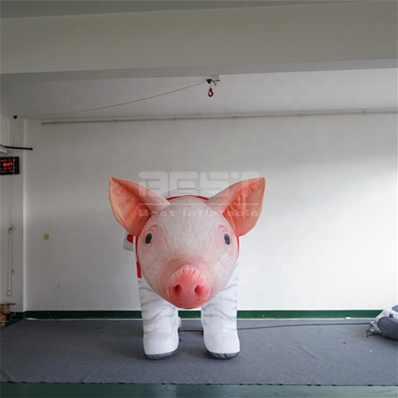 Concert stage decoration 2M high inflatable astronaut pig inflatable animal spaceman toy for indoor event