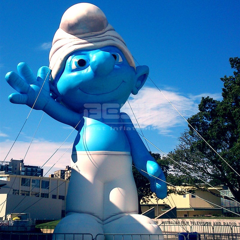 Inflatable Cartoon Smurf Model Promotional Advertisement