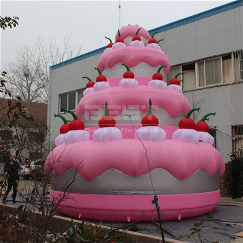 Custom made inflatable birthday cake for birthday or wedding celebration