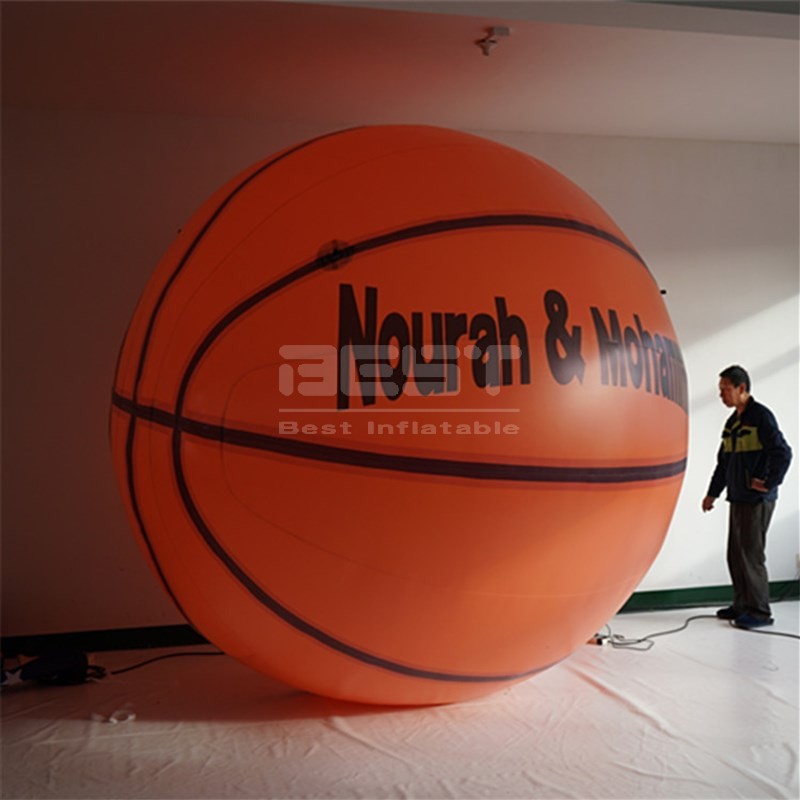 Giant realistic inflatable basketball balloon for basketball sports event