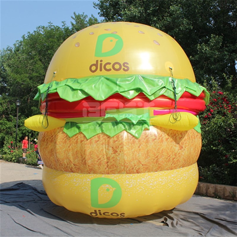 customized giant customized inflatable hamburger for burger shop advertising,decoration inflatable burger