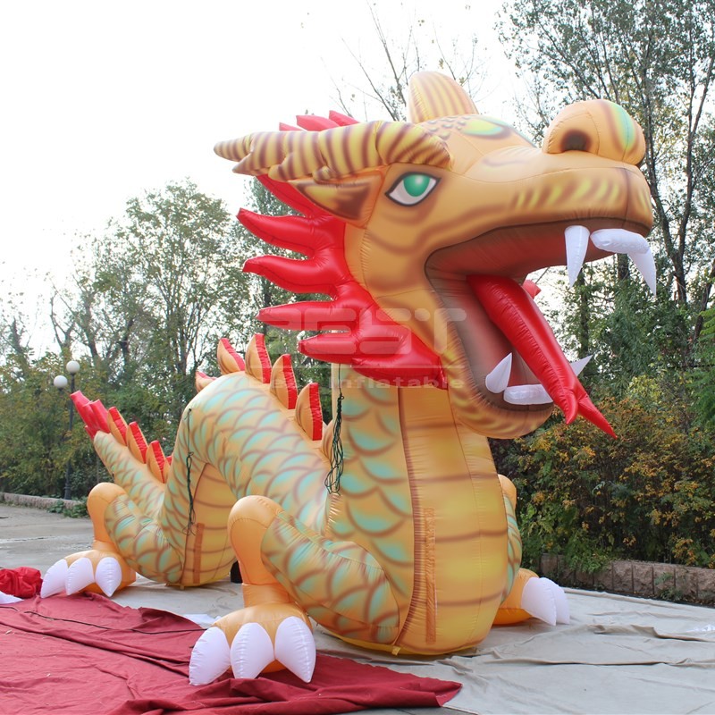 Outdoor Event Inflatable Dragon Customized 10m Stage Decoration Dragon Model Inflatable