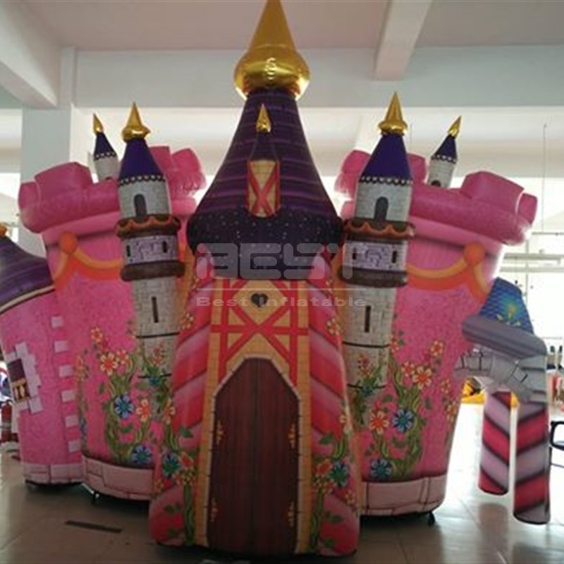Alice in Wonderland Child favorite inflatable castle town balloon,stage background wall,Romantic wedding decoration